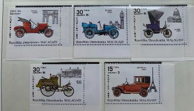Madagaskar 1984 Mi.938-943+blok 24 autoveteráni
