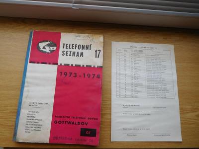 Starý retro Telefonní seznam Gottwaldov - Zlín --fotky v popisu aukce