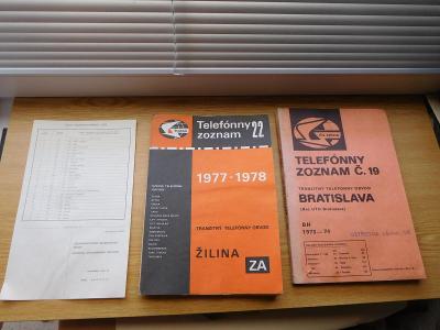 Starý retro Telefonní seznam Žilina Bratislava --fotky v popisu aukce