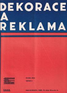 Časopis Dekorace a reklama sešit 2, 1938