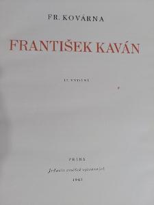 Fr. Kovárna - František Kaván - Monografie