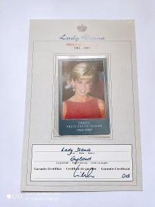 Telefonní karta Lady Diana!!! Certifikat -"vzácné". PRINCESS OF WAILES