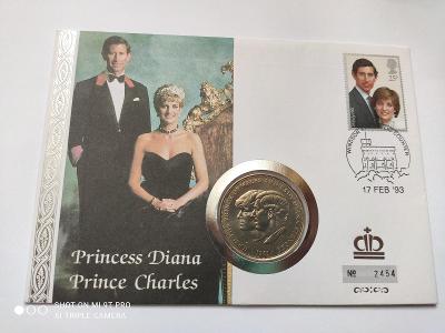 Mincovní obálka"Svatba Princezny Diany a Prince Charlese"!!! UNC!!!