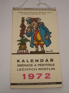 Kalendář sběrače a pěstitele léčivých bylin 1972 - Neprakta