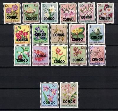 Kongo (D.r.) 1960 kompletní set "Květiny (1960)"