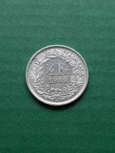 Švýcarsko ½ franku 1989
