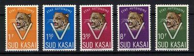 Jižní Kasai 1961 "Leopard’s head" Michel 20-24