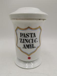 PASTA ZINCI C. AMYL - porcelánová lékárenská dóza