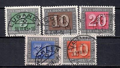 273 - Švýcarsko 1945,  Mi 447-51, eur 20
