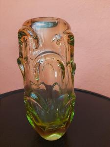 Váza hutní sklo-Beránek-Škrdlovice