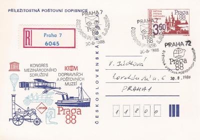 CDV 223/6, PRAGA 1988, R- Praha, v místě.