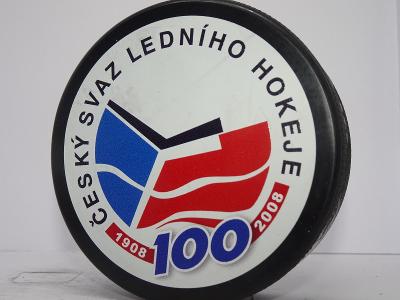rarita 100 let českého hokeje HOKEJ PUK vyrob. pro MS 2008 KANADA IIHF