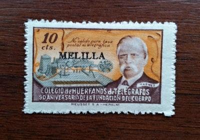 známka Španělská MELILLA Afrika telegraf 1945 firmy kvalita ražené 
