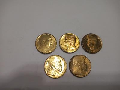 Mince ČSFR , 10 koruny, každá mince jiný ročník, hezký stav. 