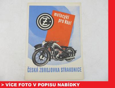 ČZ 250/350 TOURIST motocykl Zetka - dobová reklama, rok 1939/40