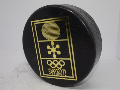 GUFEX GOLD sběratel.edice 2000´s IIHF hokej puk ZOH 1972 SAPPORO Japan
