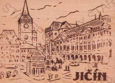 Jičín, náměstí, věž, dřevěná