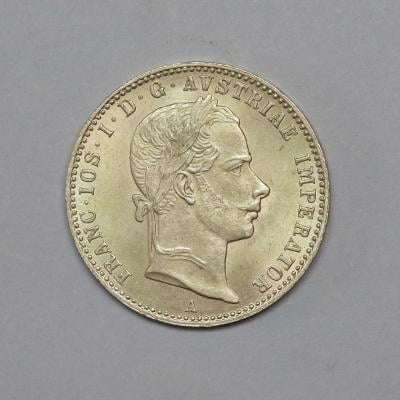 Franz Josef - 1/4 zlatník 1858 A, UNC