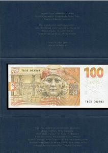 Pamětní bankovka 100 let čs koruny Alois Rašín TD03