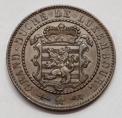 Luxembursko, Viliam III., 10 Centimes 1854, mimoriadna zachovalosť!