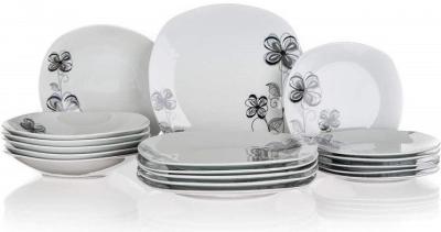 18D sada porcelánových talířů Banquet Florea-Nekompletní (BC 1299 Kč)