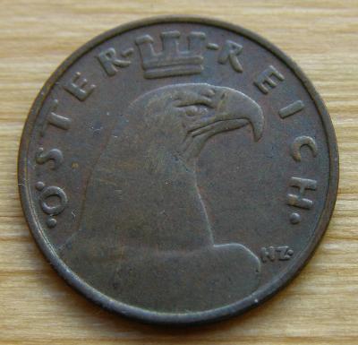 Mince Rakousko - 1 groš 1933; stav viz fota