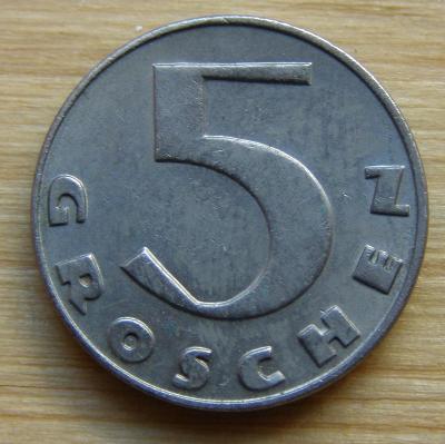 Mince Rakousko - 5 groš 1931; stav viz fota