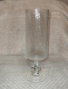 Krásná odlévaná skleněná retro váza 25cm