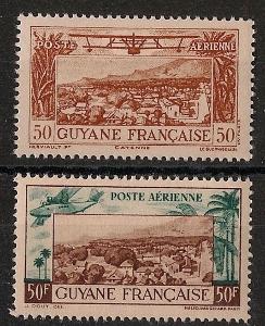 francúzska Guyana 1942 ** letecké komplet yt. PA 20-21