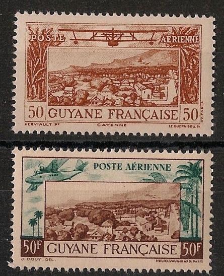 francúzska Guyana 1942 ** letecké komplet yt. PA 20-21 - Známky