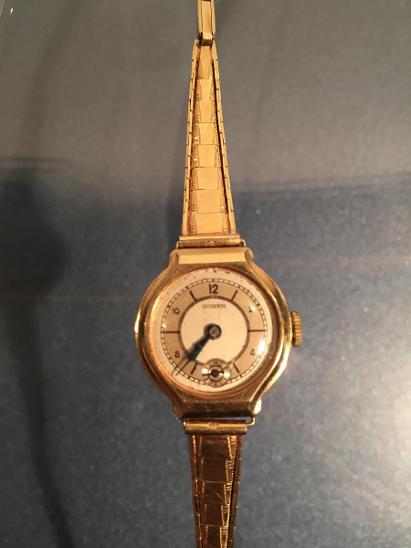 Dámské starožitné hodinky BUREN - zlaté 14K
