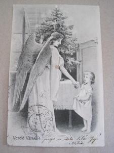 Vánoce,Anděl s holčičkou,MF 1903DA