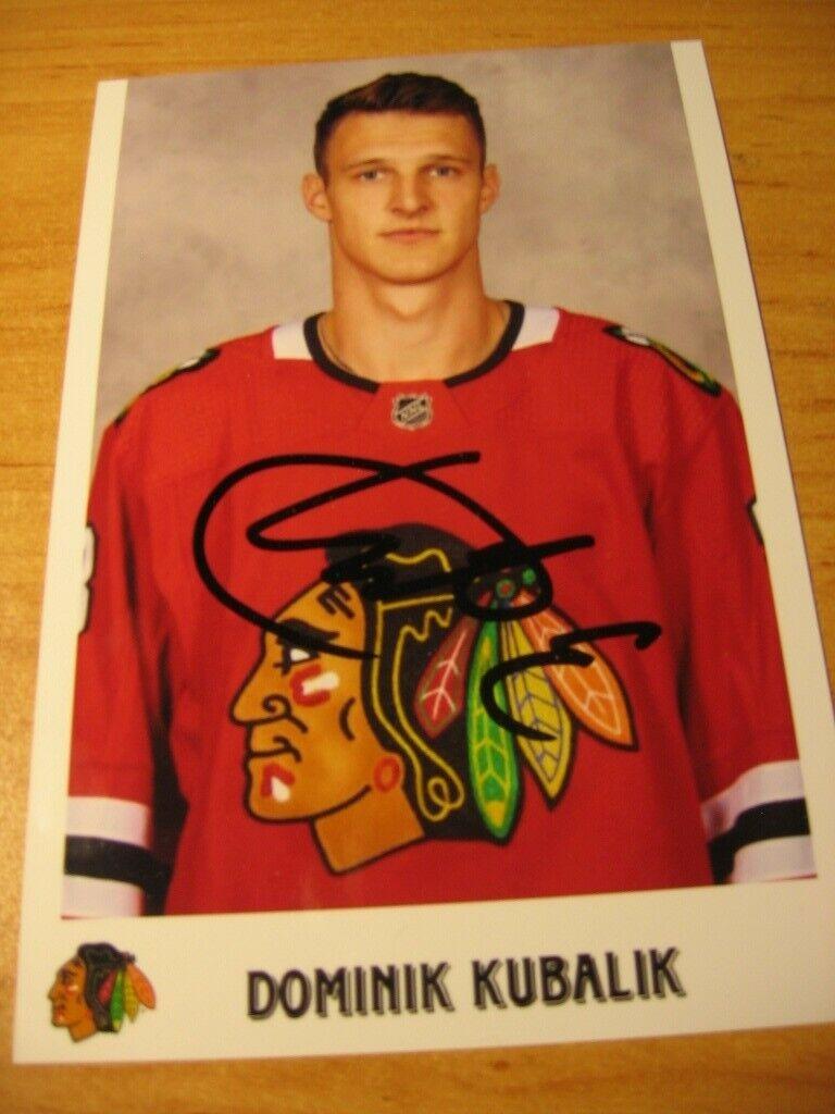 Dominik Kubalík - Chicago Blackhawks - orig. autogram - Ostatní sběratelské předměty