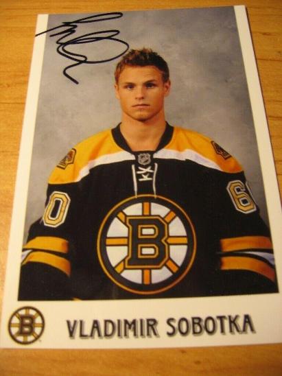 Vladimír Sobotka - Boston Bruins - orig. autogram - Ostatní sběratelské předměty