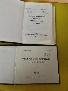 2 x tajný telefonní seznam KSČ z roku 1989