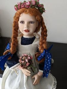 Stará porcelánová  panenka Glorex, 48 cm 