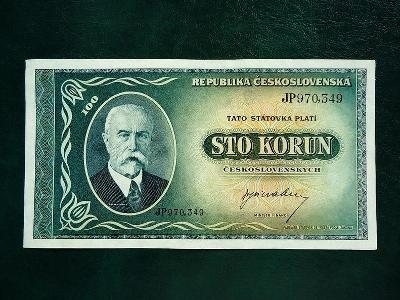 100 Korun 1945 Serie JP 💥 Neperforovana💥Luxusni Stav