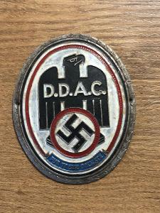 Německá plaketa DDAC z 2. světové války.