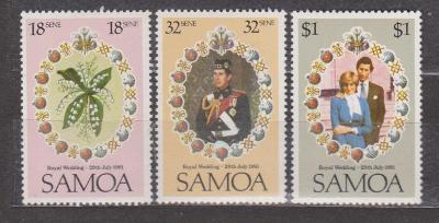 Samoa - princezna Diana a princ Charles