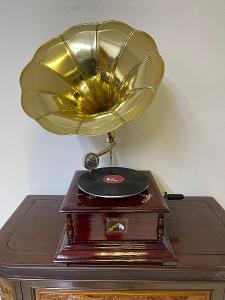 TOP-Unikátní mechanický gramfon 