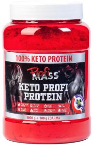 Profimass Profi Keto Protein (67%), 1100g, př. borůvka