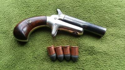 Historický derringer Colt cal.41 drážkovaný 1865 Nádherný původní stav