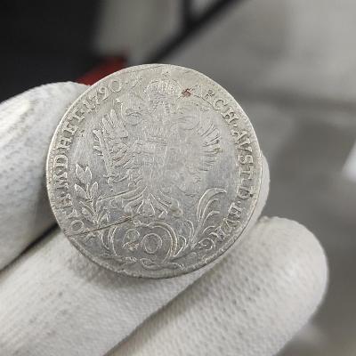 20 Krejcar 1790 F vzácný - Stříbrná mince 