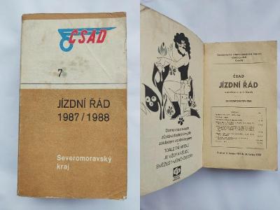 Jízdní řád ČSAD 1987/88  Severomoravský kraj ! autobusové linky Karosa