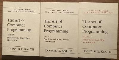 The Art of Computer Programming, Volume I, II, III