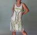 Smetanové šaty s korálky Miss Selfridge vel.44 - Dámské oblečení