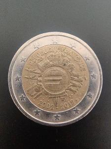 2 Euro sběratelská mince 10 let od zavedení eura - FRANCIE 2002-2012