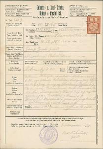 2A1616 Rodný a křestní list - Karolína Potužáková Mokrosuky 1941
