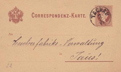 Rakousko, Tachov 1882 - Domažlice, cukrovar?, bez přích.
