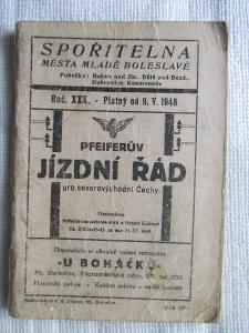 JÍZDNÍ ŘÁD  pro severovýchodní Čechy platný od 9.V.1948